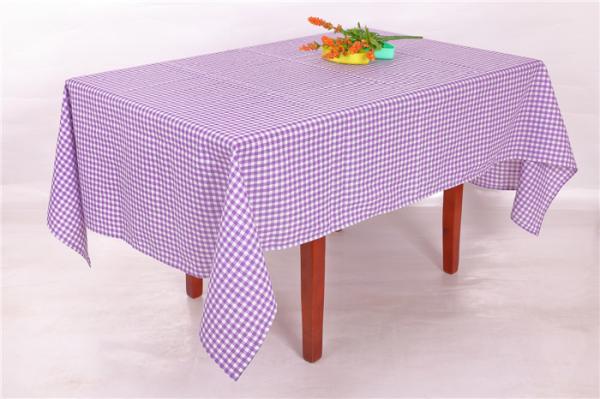Buy cheap Elegant Style Purple And White Checkered Table Cloth 54x72 72x108 Inch from wholesalers