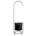 Modern Simple Floor Rack Stainless Steel / PU Leather Organiser