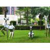 Buy cheap Contemporary Metal Deer Sculptures , Abstract Metal Lawn Sculptures Street Decoration from wholesalers