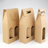 Buy cheap Cardboard Paper Kraft Mailer Boxes For Single Wine Bottle With Handle from wholesalers
