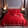 Buy cheap Home Hotel Wedding Luxury Solid Color Duvet Cover Sheet Pillowcase Bedding Set from wholesalers