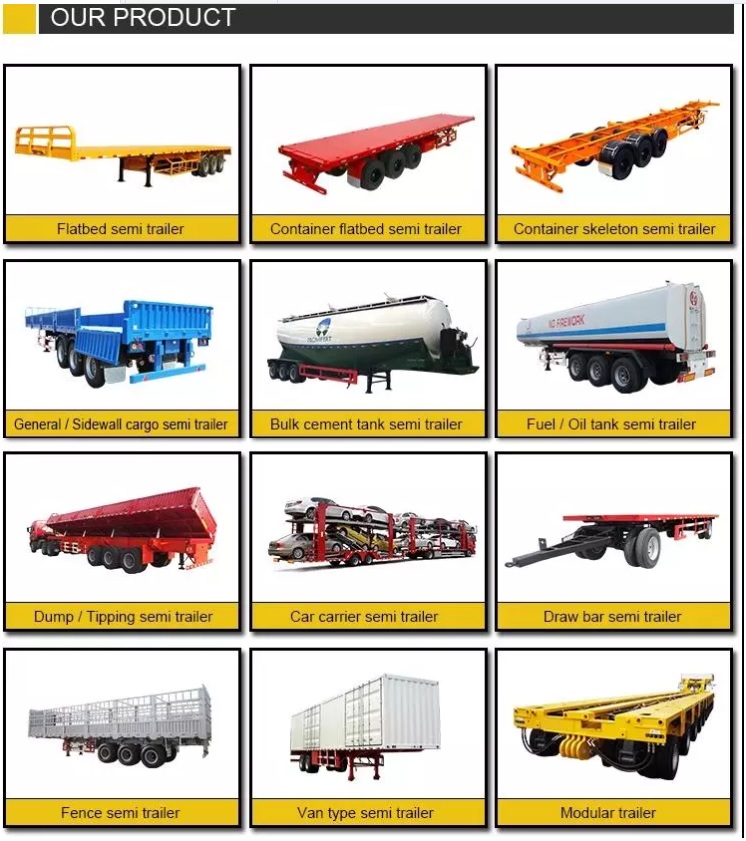 30 Years of Exporting 3 Axle 4 Axle Flat Bed Truck Semi Trailer from ISO9001 Certified