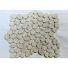 Buy cheap Grey Wooden Pebbles Natural Stone Mosaic Tile Sheets , Stone Mosaic Wall Tiles from wholesalers