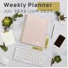 Buy cheap Leatherette Custom Hardcover Planner Jul. 2023 Jun. 2023 Light Pink from wholesalers