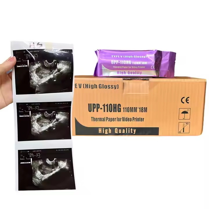 Thermal film Ultrasound Paper Recyclable 75um 95um Thermal Print Film/Media for Packaging Labels thermal film jumbo rolls