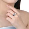 Buy cheap 11mm 0.04oz Moon And Star Ring 5A Cubic Zirconia 925 Sterling Silver Rings from wholesalers