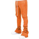 Factory Price Street Wear Soft Cotton Stacked Flared Sweatpants Solid Color