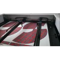 Buy cheap Vision Cameras Printed Textile Laser Cutting Machine Two axis cutting heads product