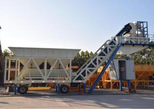 China Ready Concrete Batch Mix Plant Movable With Cement Silos 30kw Mixer Power on sale