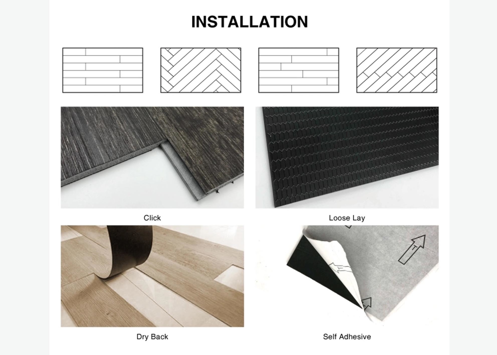 EIR Surface 5mm Luxury Durable Commercial Flooring , Commercial Kitchen Floor Tile