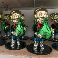 Buy cheap Life Size Rich Resin Wealth Statues Fiberglass Monopoly Sculpture Spray Plating product