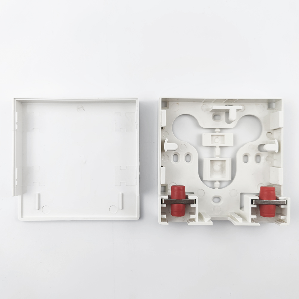 2 Cores FC UPC Plastic Fiber Optic Faceplate Socket Panel for Indoor Network FTTH Choice