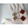 Buy cheap Magic Alhambra 18K Gold Earrings With Red Mother Of Pearl / Custom Size from wholesalers