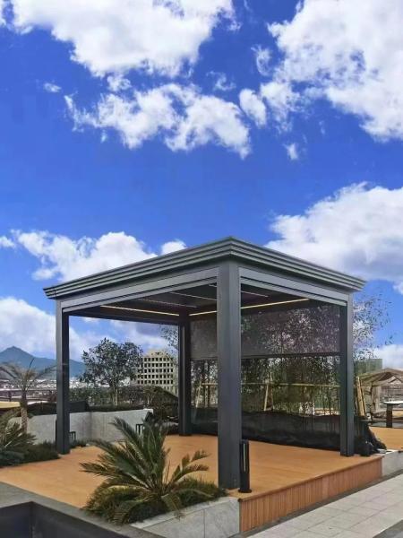 Buy cheap Bioclimatic Pergola Electric Patio Aluminum Waterproof Garden Outdoor Blinds Roof Gazebo Pergola Outdoor from wholesalers