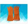 Buy cheap Disposable Medical Gloves Orange Color Latex Exam Gloves , Dip Flock - Lined Style Non Powdered Gloves from wholesalers