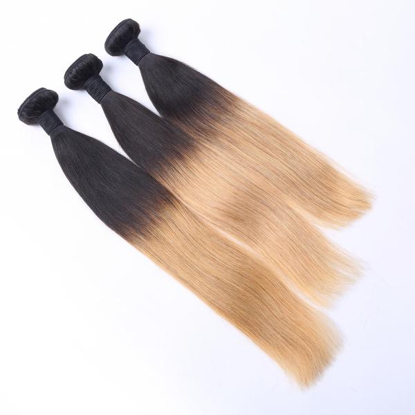 Buy cheap 8-30 Inches Human Hair Extension Ombre Color Silky Straight Brazilian Hair Weft from wholesalers