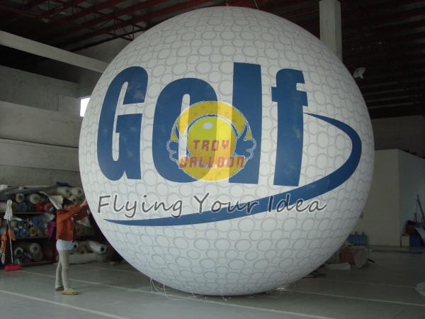 Buy cheap White Fireproof reusable inflatable advertising helium balloons for Sporting events from wholesalers
