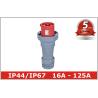 Buy cheap Outdoor Electric Industrial And Multiphase Power Plugs And Sockets 125A from wholesalers