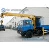 Buy cheap 12 Ton Telescopic Boom Straight Arm Truck Mounted Crane 14600 mm Working Radius from wholesalers