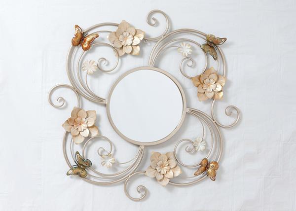Buy cheap Girl'S Room Butterflies And Florals Metal Wall Art Mirror from wholesalers