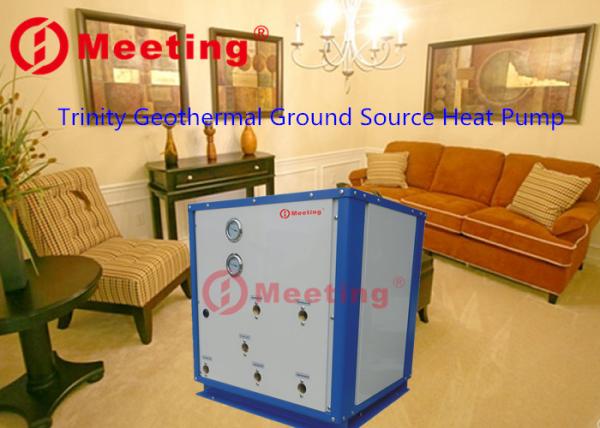 Buy cheap Meeting Trinity Geothermal Ground Source Heat Pump WIFI Control Heating 12KW Cooling 9KW from wholesalers