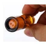 Stainless Steel Essential Oil Glass Roller Bottles 10 Ml Amber Screen Printing