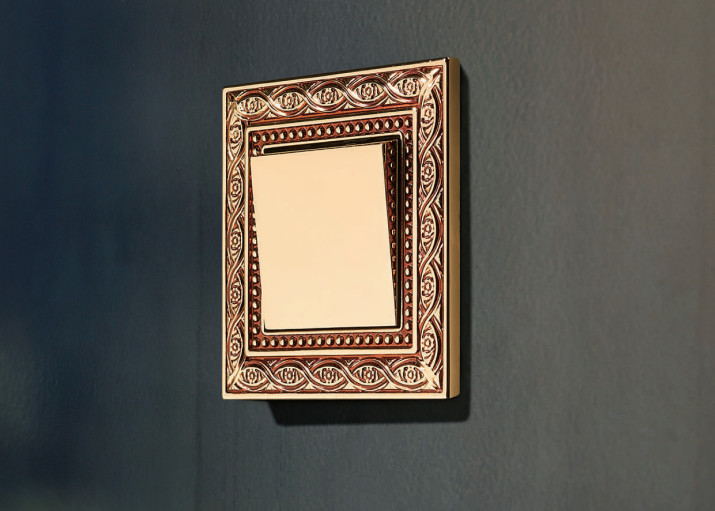 Luxury Brass Switches And Sockets EU Brushed Brass Panel 87mm 91.2mm