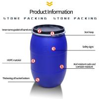 Buy cheap 160L Sealed Food Grade Iron Hoop Plastic Barrel Drum Thickened Rubber Barrel product