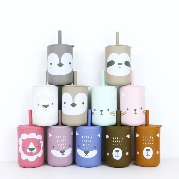 Buy cheap BPA Free Straw Cup Silicone Coffee Mug For Toddler Kids Drinking from wholesalers