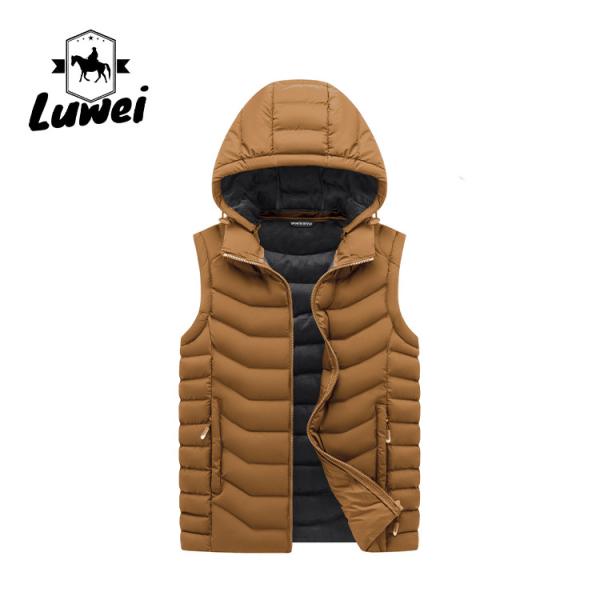 Buy cheap Zipped Plus Size Bubble Vest Quilted Outdoor Waistcoat Vest With Pocket from wholesalers