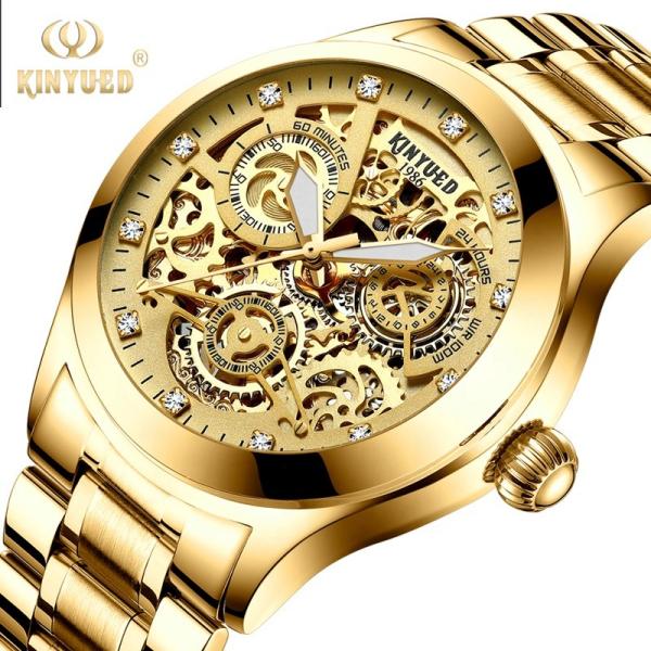 KINYUED waterproof manufacturer watches tourbillon movement mechanical watch for