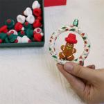 Silicone O Ring Beads Safe and Non-Toxic Silicone 3D christmas hat Beads for