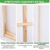 Buy cheap 60x90cm Large Stretched Canvas Board Acid Free Cotton Primed Stretched Canvases from wholesalers