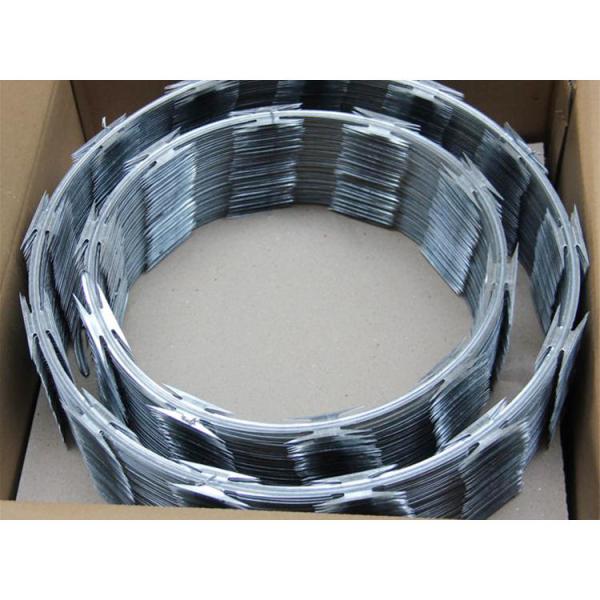 Buy cheap Silver Gray Razor Barbed Blade Wire Effective Perimeter Protection from wholesalers