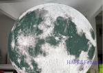 Inflatable Gray Moon Planet With LED Lights Hung For Event Festival Atmosphere