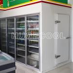 Gas Station Suitable Walk in Cooler with Beer Cave and Scroll Compressor