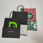 weed Flower Paper Shopping Bag Flat Bottom Packaging Bag With Handle