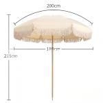 Fabric UV Beach Umbrella Sun Shelter 210T Oxford Cloth With Silver Coating