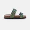 Buy cheap Green Shiny Slip Resistant Eva Slide Sandal With Double Strap from wholesalers