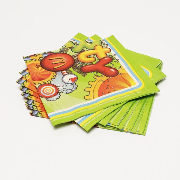 2 Ply Printed Cocktail Napkins , Virgin Wood Pulp Custom Dinner Napkins