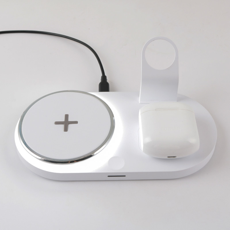 Plastic White 4 In 1 Wireless Charger For Phone Earphone Watch Fast Charging