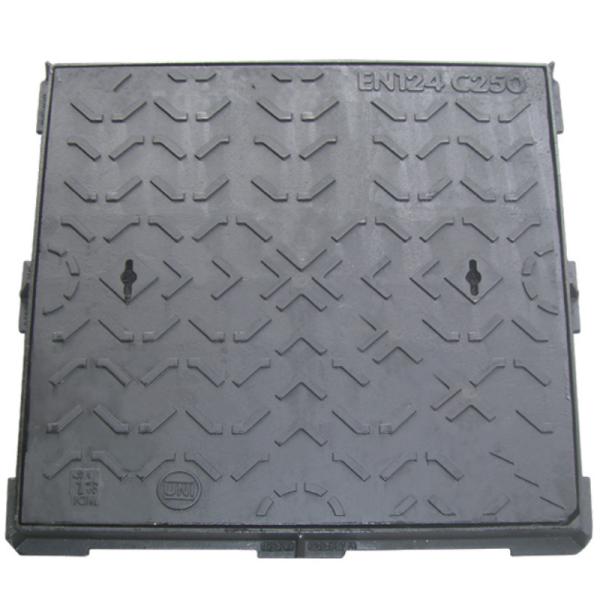 Buy cheap Safety Ductile Iron Manhole Cover With Frame 700mm EN124 D400 Square from wholesalers
