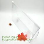 nylon zipper pvc bag Promotional Customize Logo print Transparent PVC plastic