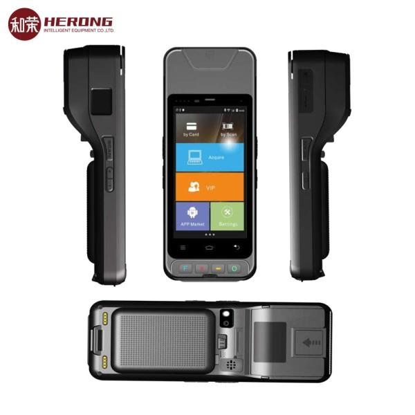 DDR3 Portable POS Terminal Android 8.1 Long Zebra 2D Scanner Battery Working Time > 8 Hours