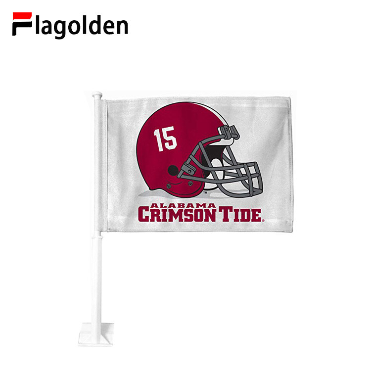 CRIMSON Flagolden car flags screen printed high quality