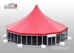 Aluminum High Peak Multi sides Luxury Wedding Tents With Glass ABS Walls