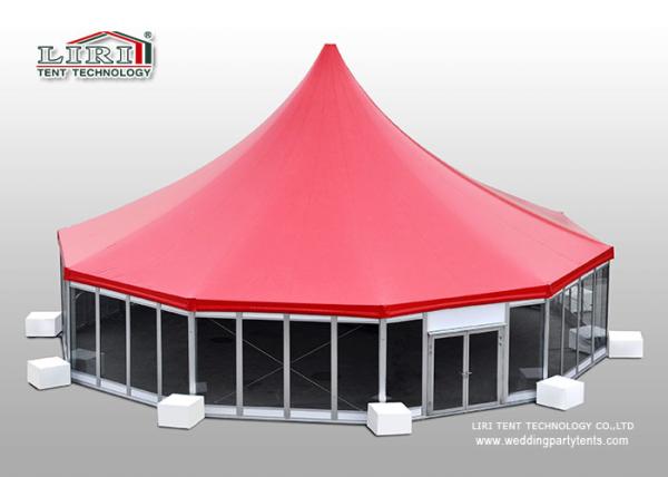 Buy cheap Aluminum High Peak Multi sides Luxury Wedding Tents With Glass ABS Walls from wholesalers