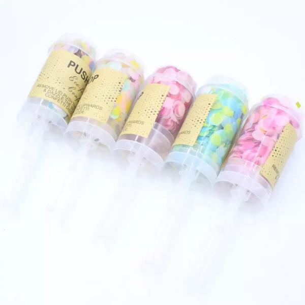 Buy cheap Wholesale Handheld Confetti Fireworks Party Poppers Push Pop Poppers Confetti Cannon For Bachelor Party Confetti Wedding from wholesalers