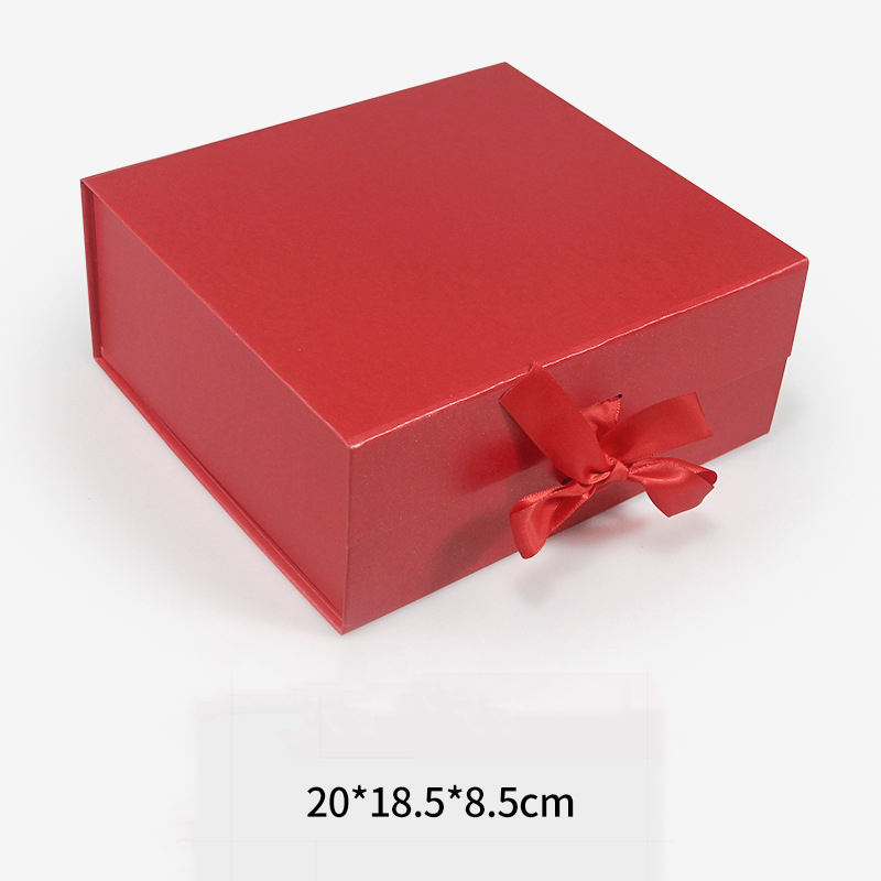 OEM/ODM Custom Print Hard Paper Foldable Magnet Box Style Packaging Paper Box With Ribbon
