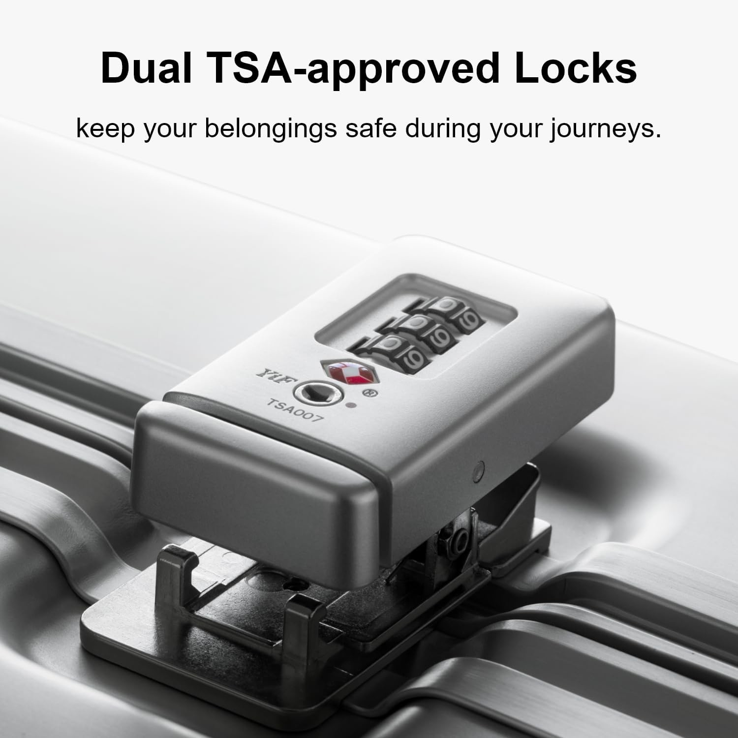 20" Aluminum Luggage Hardside Suitcase, Zipperless Luggage with TSA Lock and Spinner Wheels - Silver
